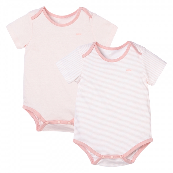 Set 2 Body sơ sinh tam giác TN Animo KV322038 (0-12M,Hồng)