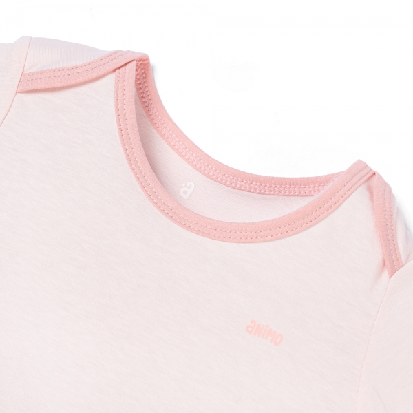 Set 2 Body sơ sinh tam giác TN Animo KV322038 (0-12M,Hồng)