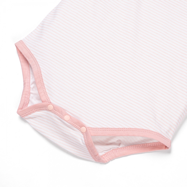 Set 2 Body sơ sinh tam giác TN Animo KV322038 (0-12M,Hồng)