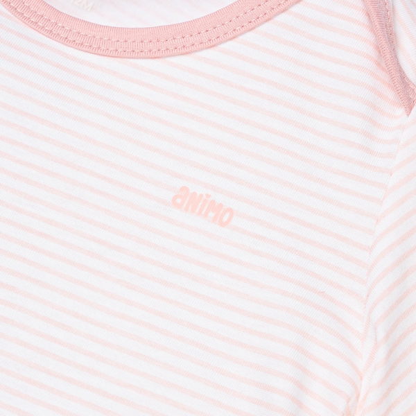 Set 2 Body sơ sinh tam giác TN Animo KV322038 (0-12M,Hồng)