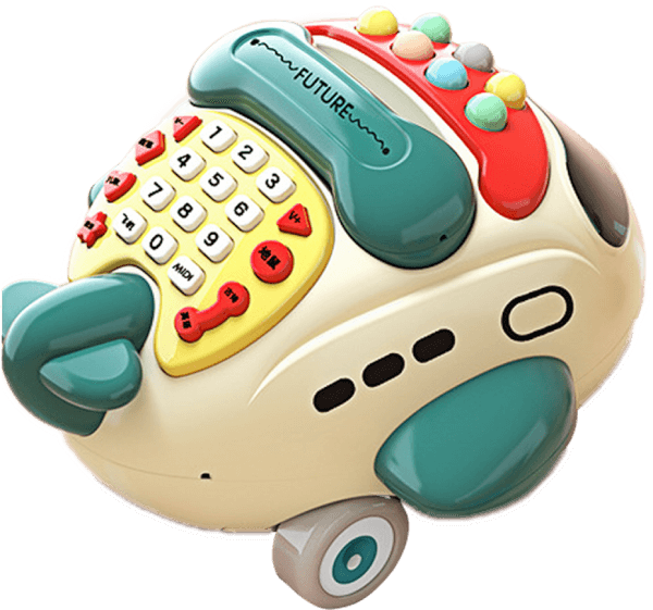 Máy bay điện thoại 2in1 có nhạc đèn HW23034051_C2307 (Vàng)