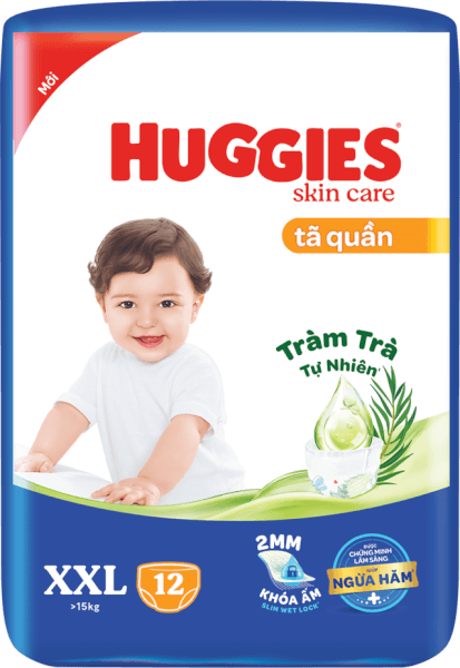 QT Huggies_Tã quần Huggies Skincare Eco (XXL, 12 miếng)
