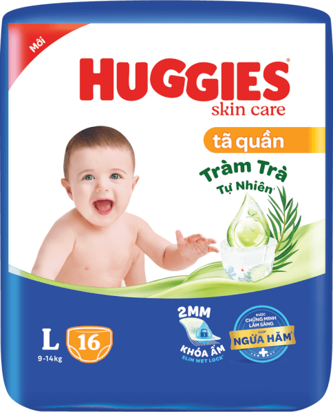 QT Huggies_Tã quần Huggies Skincare Eco (L, 16 miếng)