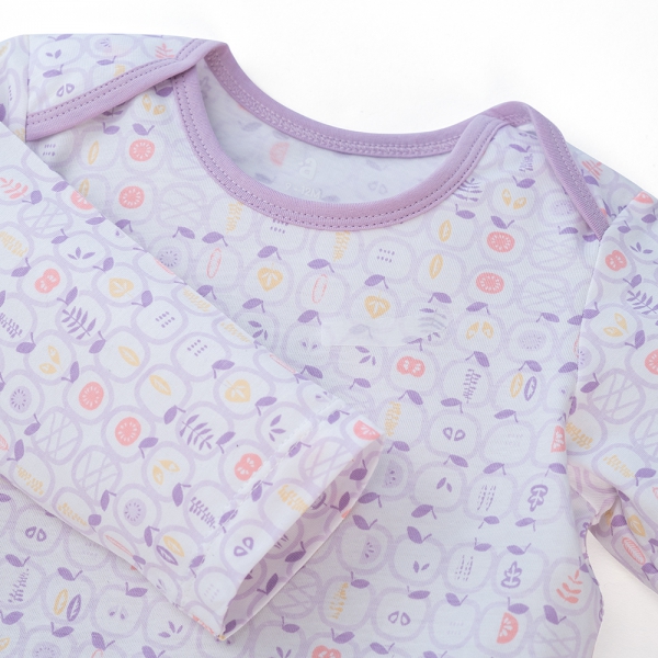 Set Bodysuit tam giác DT Animo KV423008 (0-12M,Tím_trắng họa tiết)