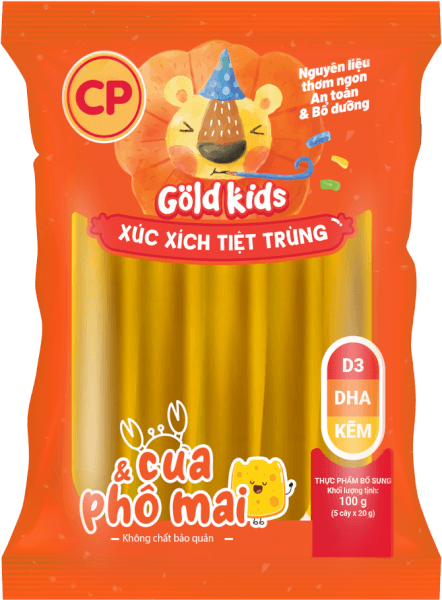 Xúc Xích Tiệt Trùng Goldkids Cua & Phô Mai