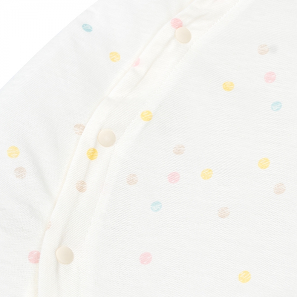 Bodysuit sơ sinh dài vải Cotton, Animo I0122004 (0-12M ,Trắng)