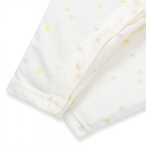 Bodysuit sơ sinh dài vải Cotton, Animo I0122004 (0-12M ,Trắng)