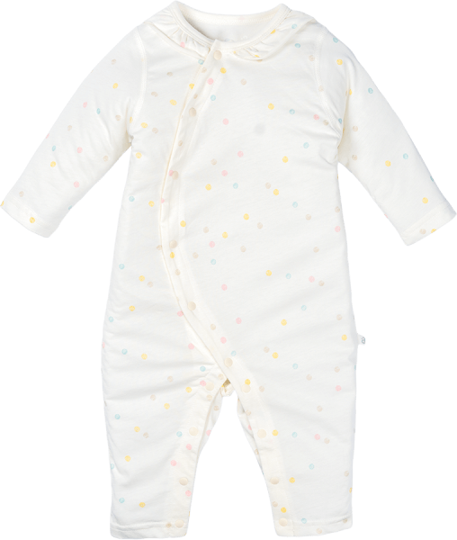 Bodysuit sơ sinh dài vải Cotton, Animo I0122004 (0-12M ,Trắng)