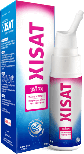 Dung dịch vệ sinh mũi nước biển sâu Xisat trẻ em (75 ml)