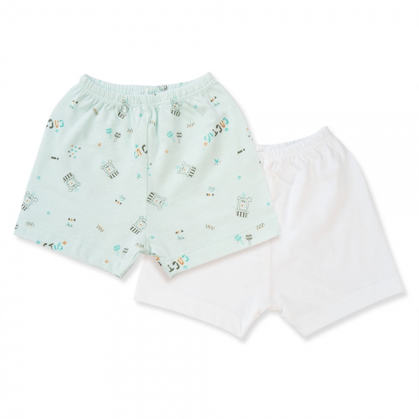 Cặp quần sơ sinh ngắn Animo LĐ422052 (NB-12M,xanh ngọc-trắng-Giao màu ngẫu nhiên)