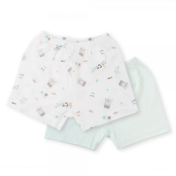 Cặp quần sơ sinh ngắn Animo LĐ422052 (NB-12M,xanh ngọc-trắng-Giao màu ngẫu nhiên)