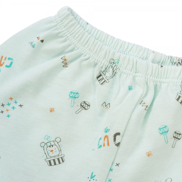 Cặp quần sơ sinh ngắn Animo LĐ422052 (NB-12M,xanh ngọc-trắng-Giao màu ngẫu nhiên)