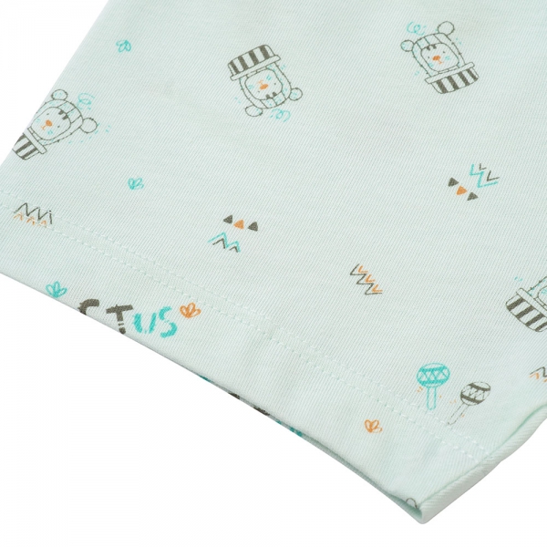 Cặp quần sơ sinh ngắn Animo LĐ422052 (NB-12M,xanh ngọc-trắng-Giao màu ngẫu nhiên)