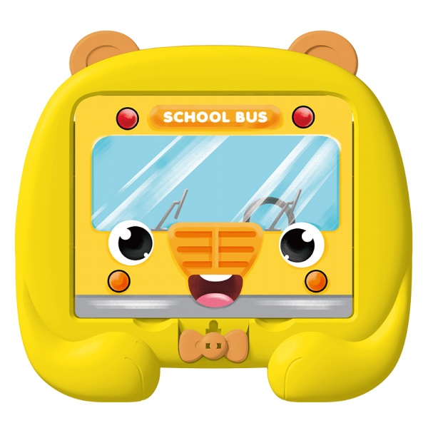 Bảng vẽ nam châm học tập kèm bộ chữ số, phương tiện giao thông từ tính và bút vẽ JS061007_C2307 (Vàng)