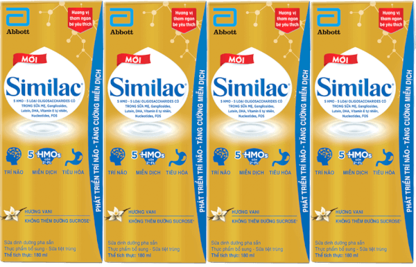 Thực phẩm bổ sung Similac hương vani 180ml (Lốc 4 hộp)