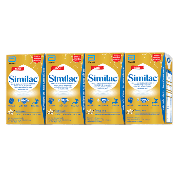 Thực phẩm bổ sung Similac hương vani 110ml (Lốc 4 hộp)