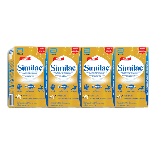 Thực phẩm bổ sung Similac hương vani 110ml (Lốc 4 hộp)