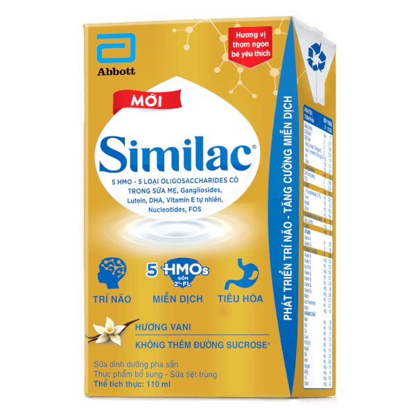 Thực phẩm bổ sung Similac hương vani 110ml (Lốc 4 hộp)