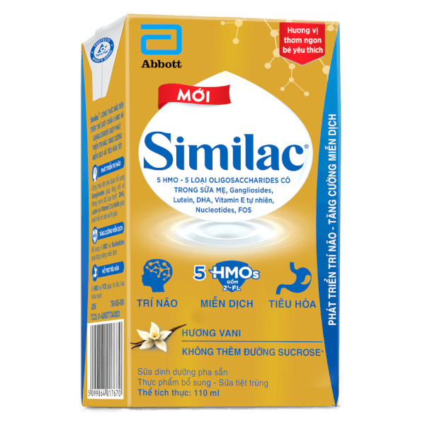 Thực phẩm bổ sung Similac hương vani 110ml (Lốc 4 hộp)