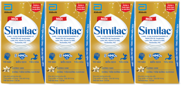 Thực phẩm bổ sung Similac hương vani 110ml (Lốc 4 hộp)