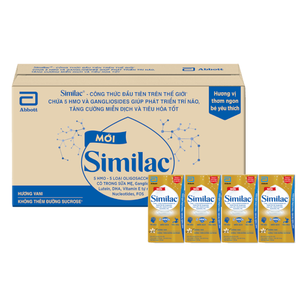 Thùng thực phẩm bổ sung Similac hương vani 110ml (Lốc 4 hộp)