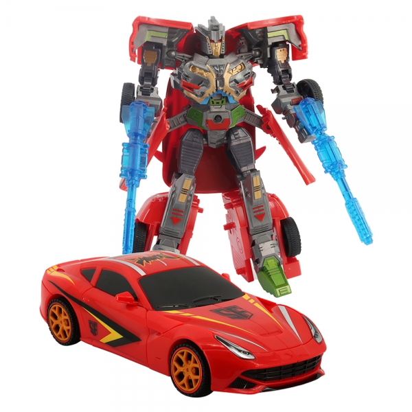 Đồ chơi lắp ráp xe ô tô biến hình siêu nhân CY172943_C2307 (Đỏ)