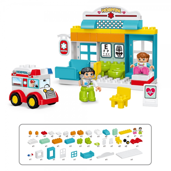 Bộ xếp hình khối mô phỏng cao cấp 47pcs CY555042 C308