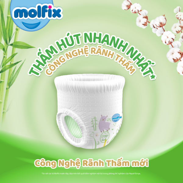 Combo 2 Tã quần Molfix (L, 9 - 13kg, 68 miếng) (giao bao bì ngẫu nhiên)