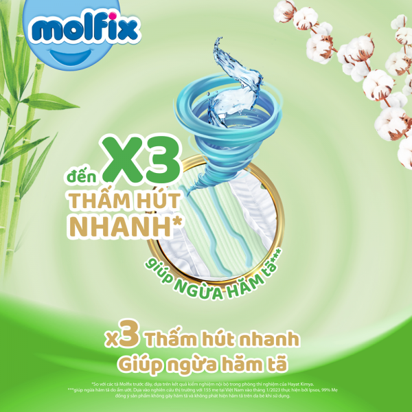 Combo 2 Tã quần Molfix (L, 9 - 13kg, 68 miếng) (giao bao bì ngẫu nhiên)