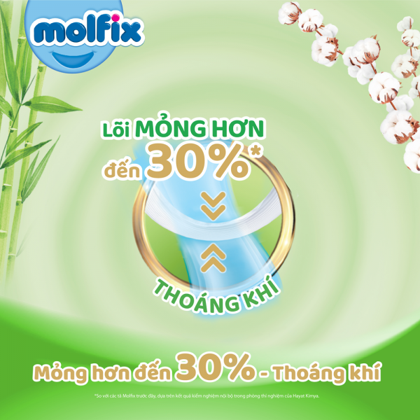 Tã quần Molfix Thiên Nhiên (M, 6 - 11kg, 76 miếng) (giao bao bì ngẫu nhiên)