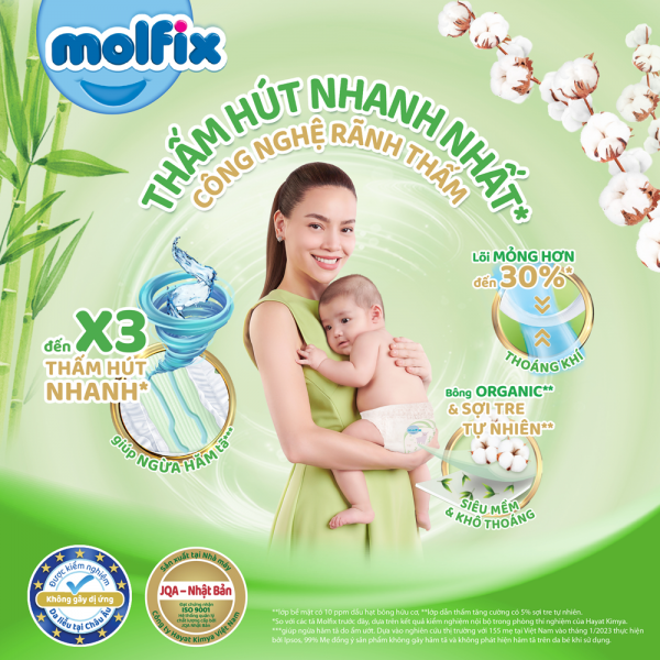 Tã quần Molfix Thiên Nhiên (M, 6 - 11kg, 76 miếng) (giao bao bì ngẫu nhiên)