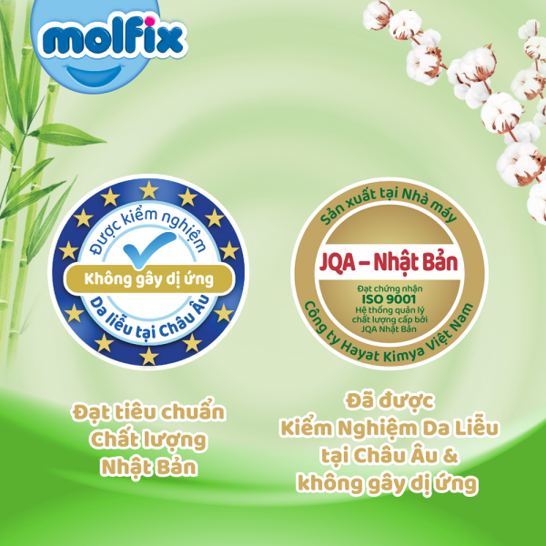 Bỉm tã dán Molfix Thiên Nhiên (L, 9-13kg, 68 miếng) (giao bao bì ngẫu nhiên)