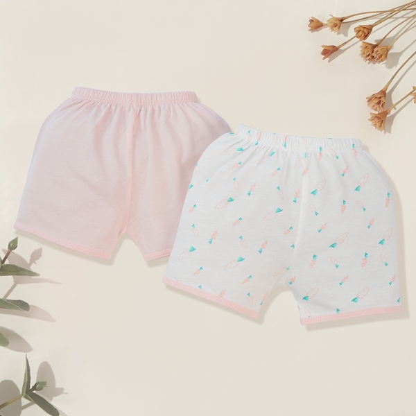 Cặp Quần sơ sinh ngắn Animo KV422083 (3-6M,Hồng)