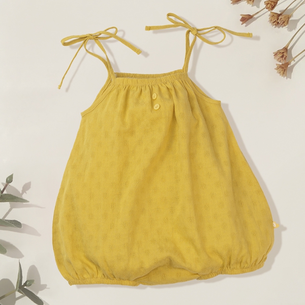 Bodysuit bé gái tam giác Animo TX522019 (3-6M,Vàng)