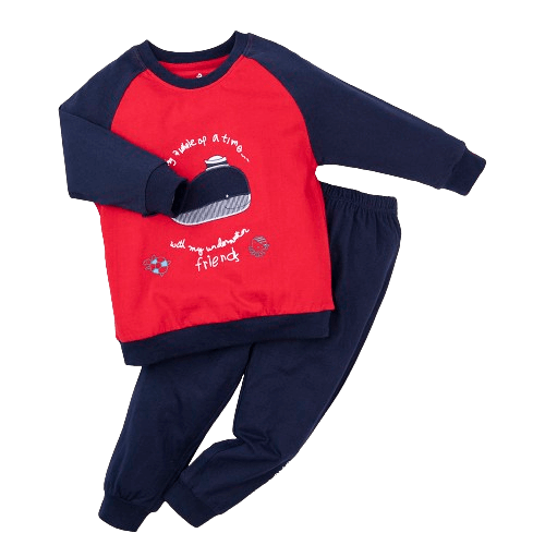 Bộ bé trai dài Bst Biển sâu dậy sóng Animo HN1022084 (6M-6Y, Đỏ)