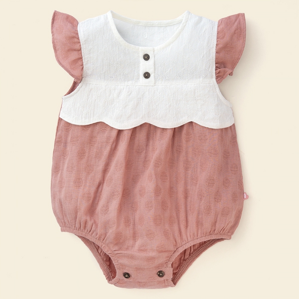 Bodysuit bé gái tam giác Animo TX822001 (0-3M,Hồng )