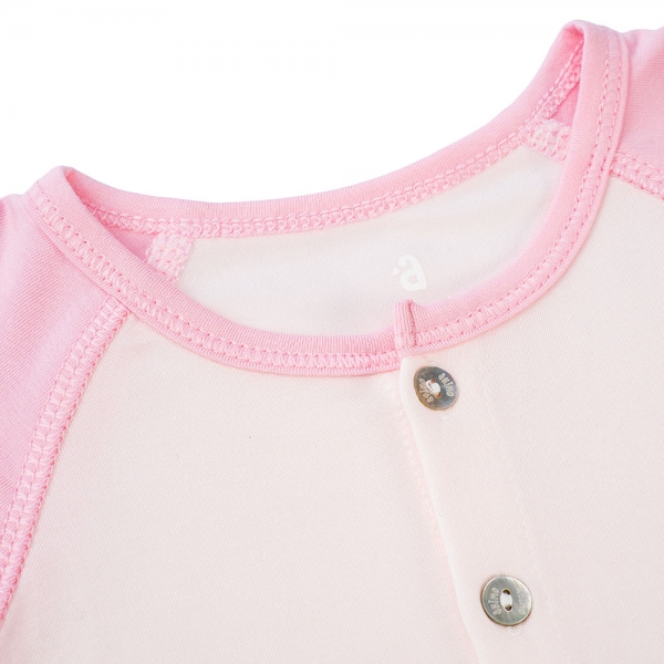 Bộ sơ sinh tính năng dài, vải modal BST Thiên Nga Animo BMC822076 (0-12M,Hồng)