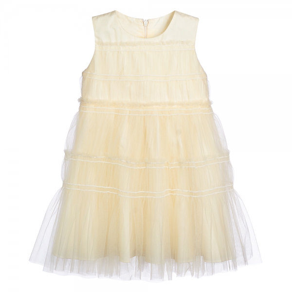 Đầm voan bé gái Animo TX1122057 (9-12M,Trắng)