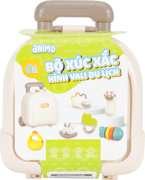 Bộ xúc xắc hình vali đi du lịch 6pcs Animo YN526521 C308