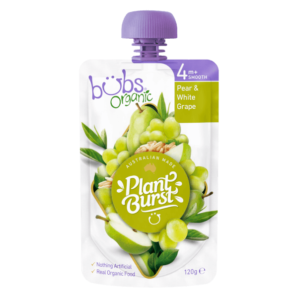 Trái Cây Nghiền Bubs Organic Lê & Nho