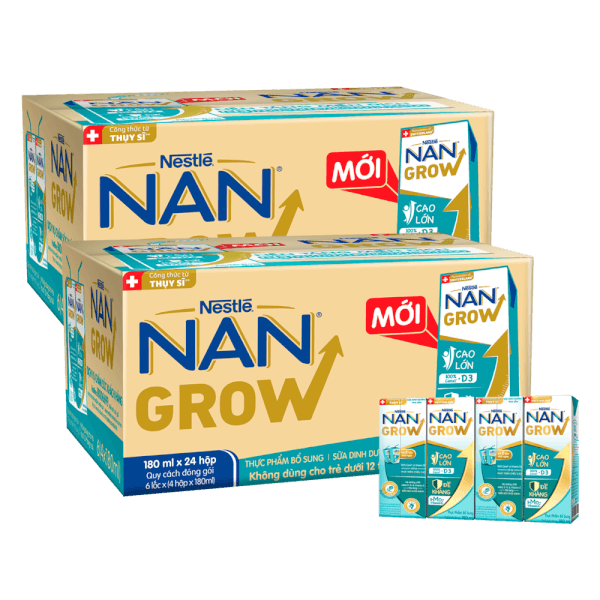Combo 2 Thùng Thực phẩm bổ sung Nestlé NANGROW 6 (4x180ml)