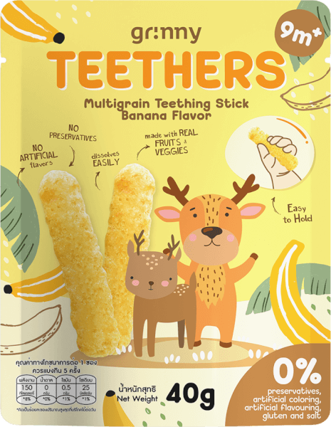 Bánh Gặm Nướu Ngũ Cốc Grinny Vị Chuối