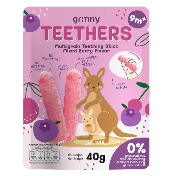 Bánh Gặm Nướu Ngũ Cốc Grinny Vị Quả Mọng Hỗn Hợp