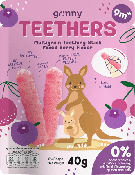 Bánh Gặm Nướu Ngũ Cốc Grinny Vị Quả Mọng Hỗn Hợp