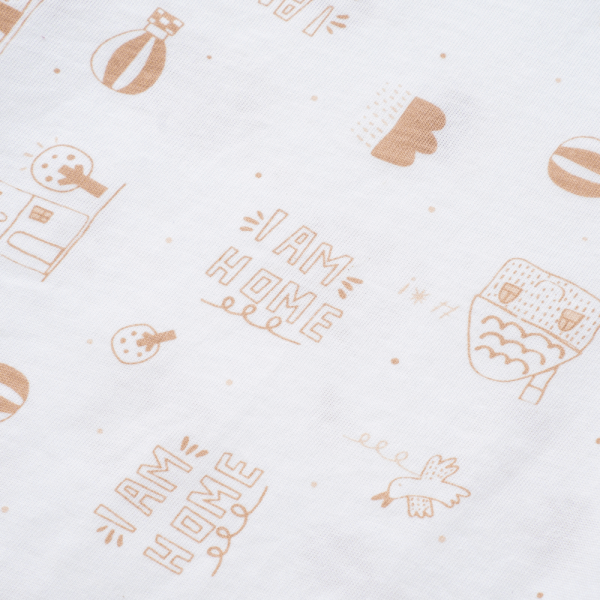 Cặp áo sơ sinh cài chéo tay ngắn Animo KV223011 (NB-12M,Trắng họa tiết-Kem)