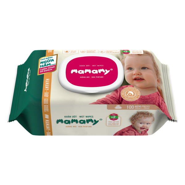 Khăn ướt Mamamy không mùi 100 tờ