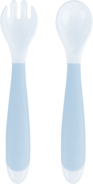 Bộ muỗng nĩa uốn cong BeBéar (Xanh, BS7535)