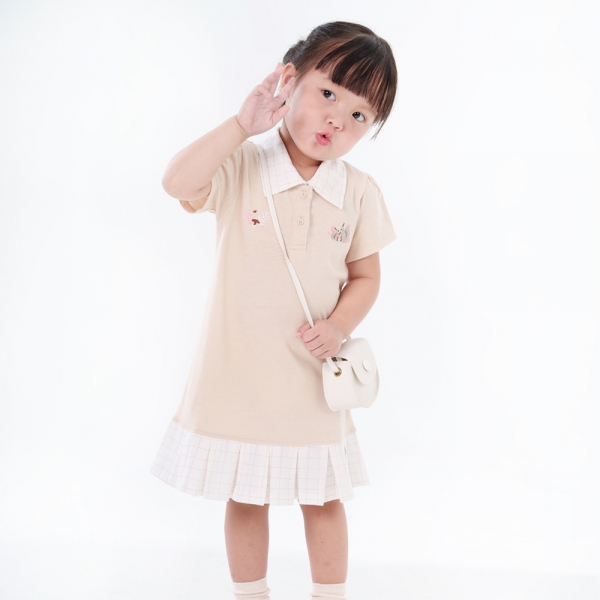 Đầm bé gái BST Sóc nhỏ Animo BH523035 (6M-6Y,Nâu)