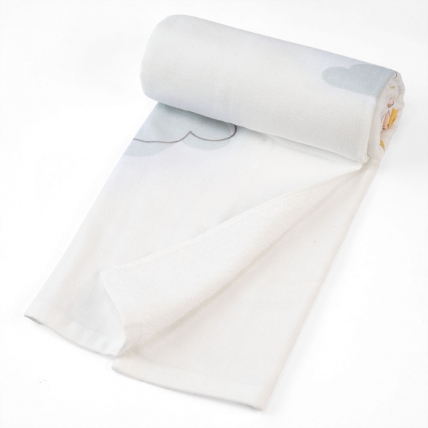 Khăn tắm trẻ em Cotton Hươu cao cổ Animo BM9T (60x120cm,Trắng-Giao hoạ tiết ngẫu nhiên)