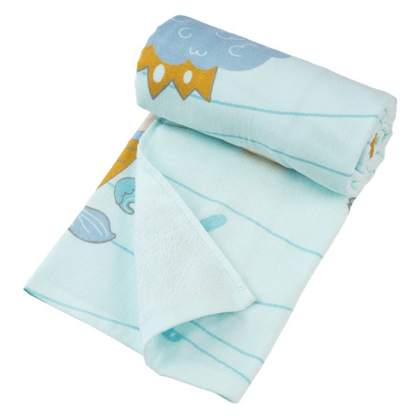 Khăn tắm trẻ em Cotton hoàng tử Cá Animo BM9T (60x120cm,Xanh)